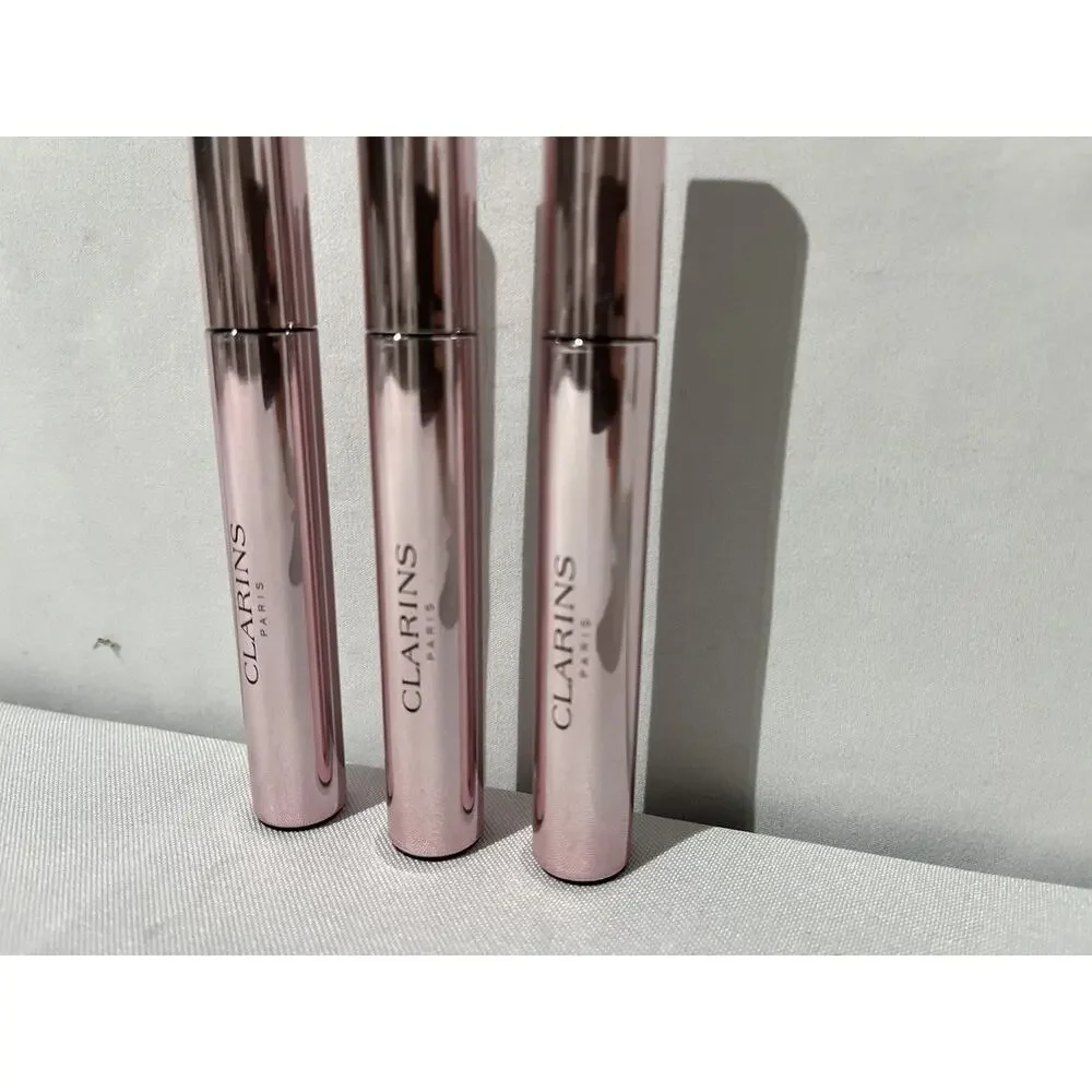 Lot of 3 Clarins Wonder Perfect Mascara 4D - 01 Perfect Black, 0.2 Oz Each